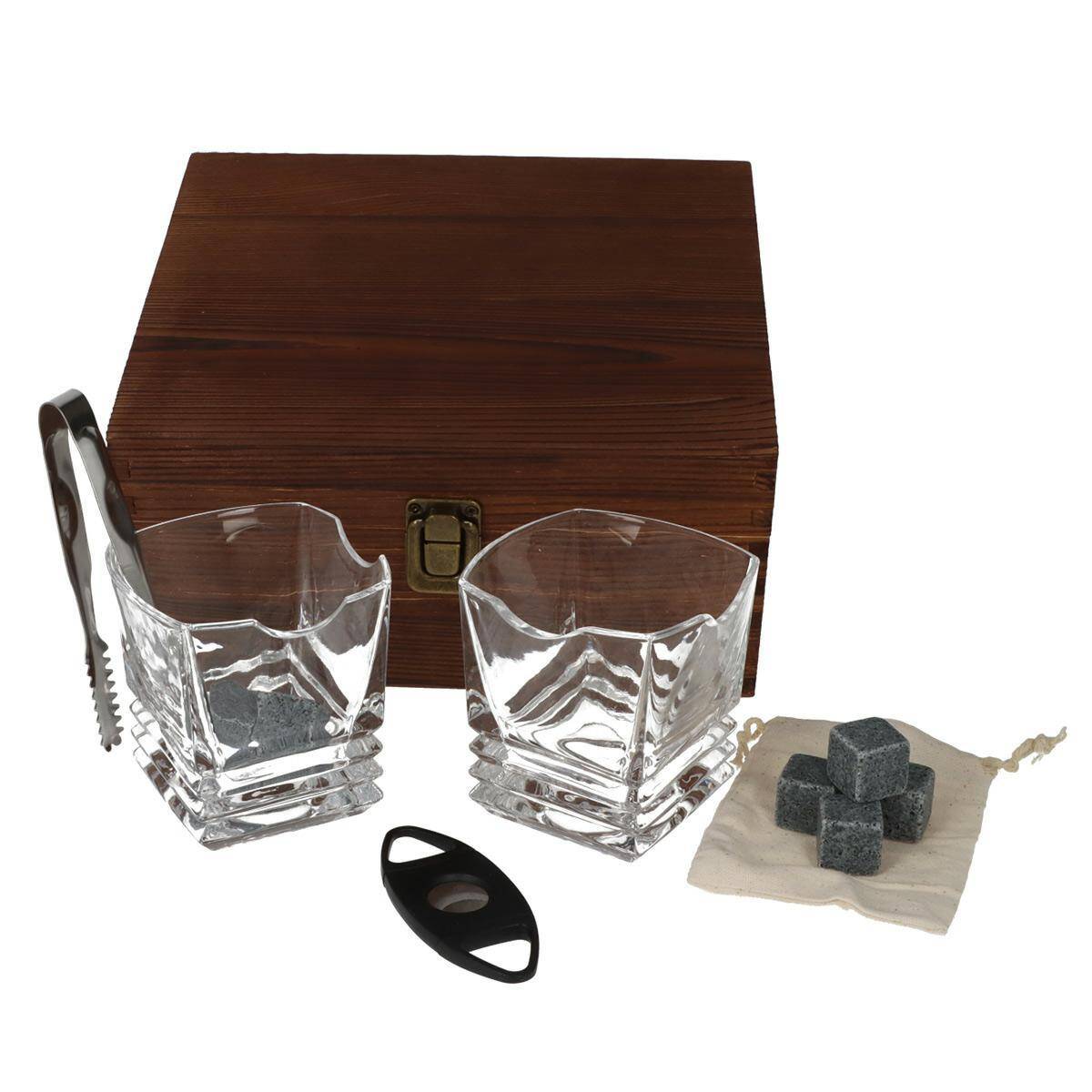 Set - 2 glasses, cubes and cutter
