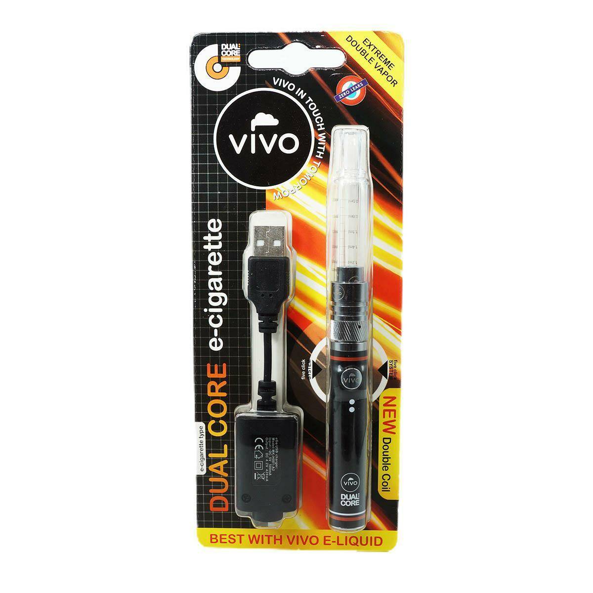 E-Cigarette VIVO DUAL-CORE (Black/Clear)