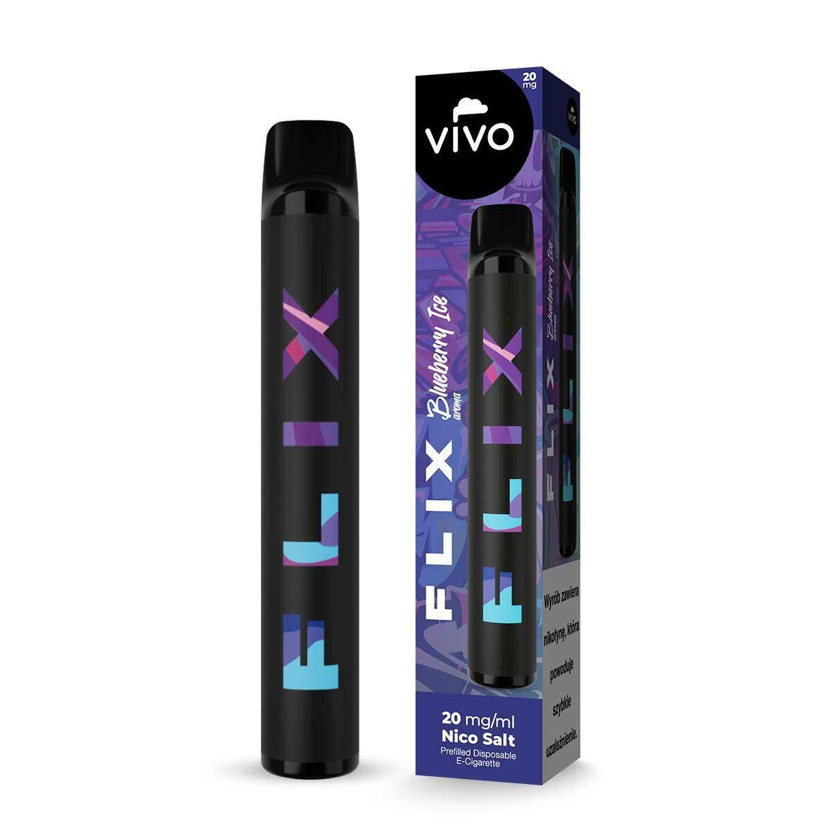 Disposable e-cigarette VIVO FLIX 700 - Blueberry Ice 20mg