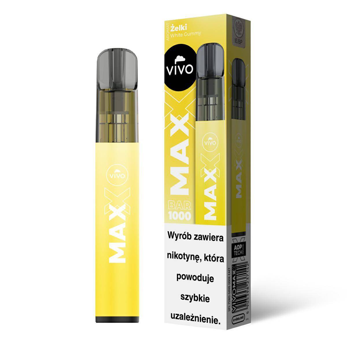 B25-E-papieros VIVO MAXX - White Gummy 20mg