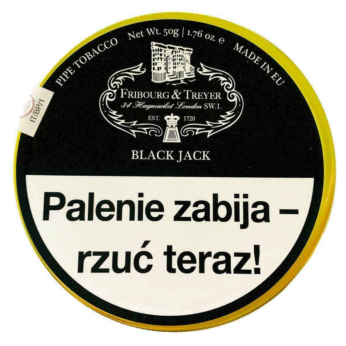 Tytoń Fribourg & Treyer Black Jack 50g (75,90)