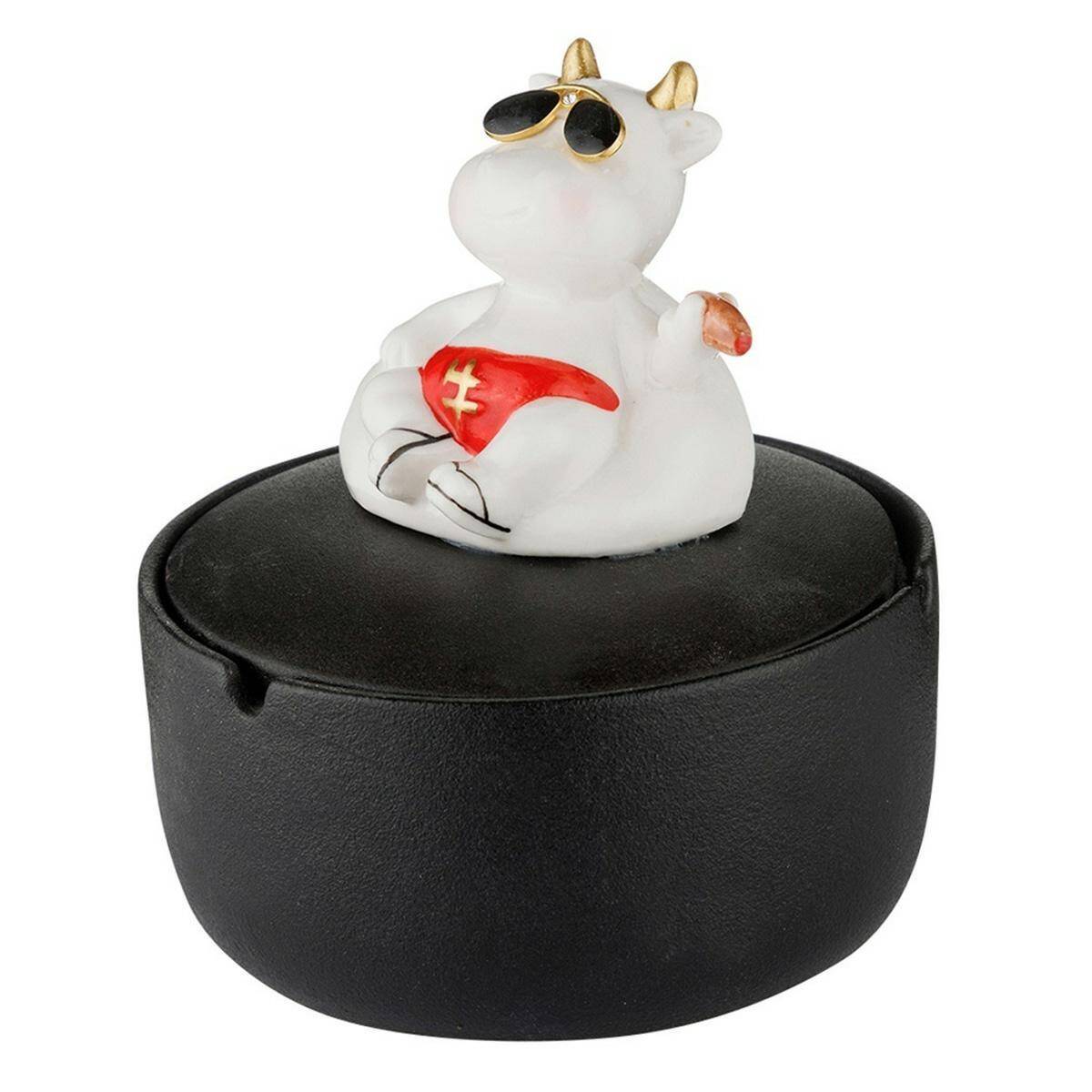 Ashtray Cow white