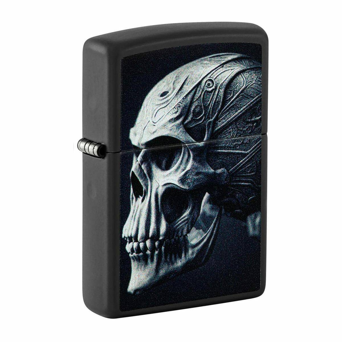 ZIPPO - CYBERPUNK SKULL BLACK MATTE