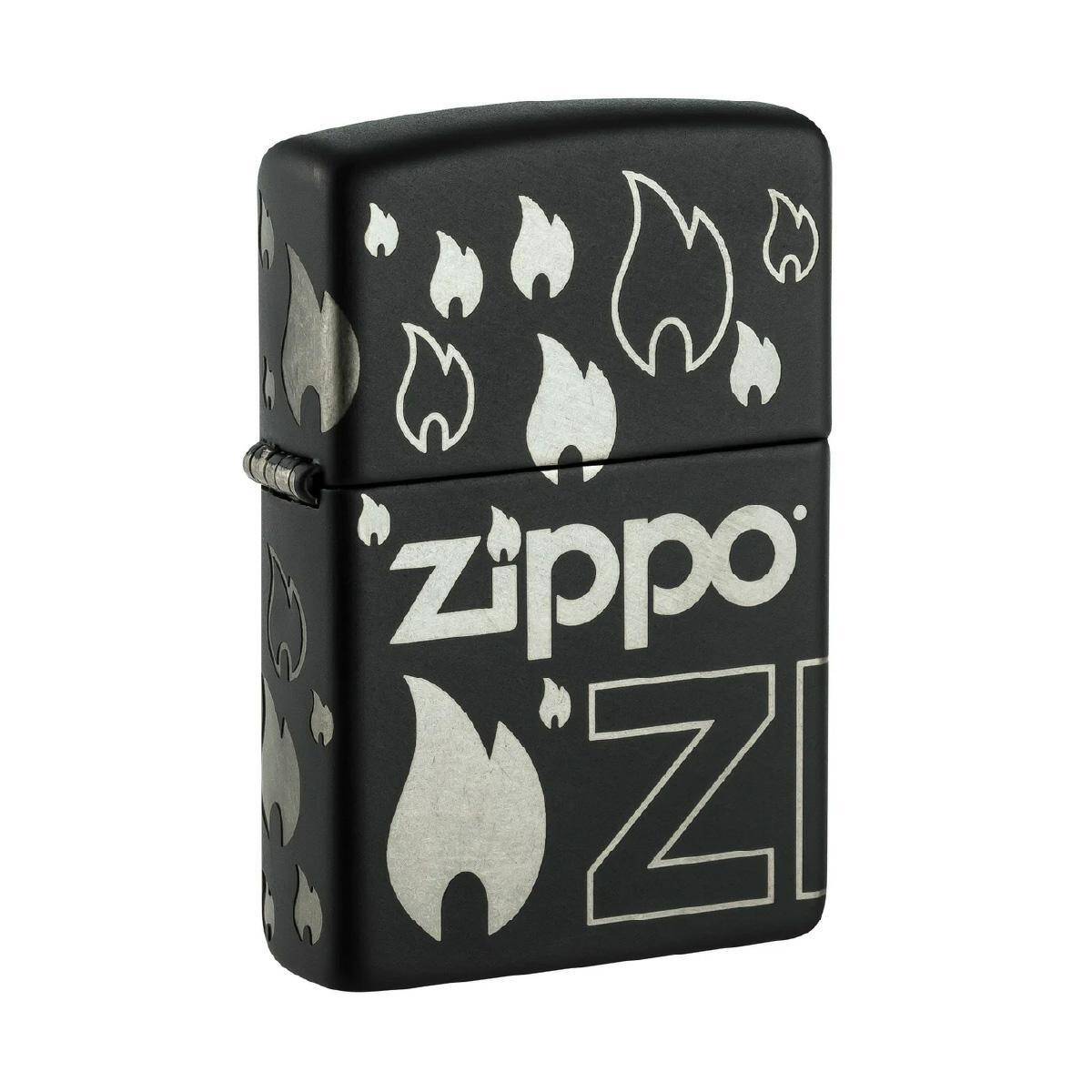 ZIPPO - ZIPPO BLACK MATTE WITH CHROME