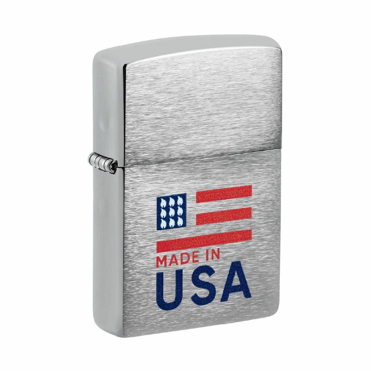 ZIPPO - MADE IN USA CHROME BRUSHED