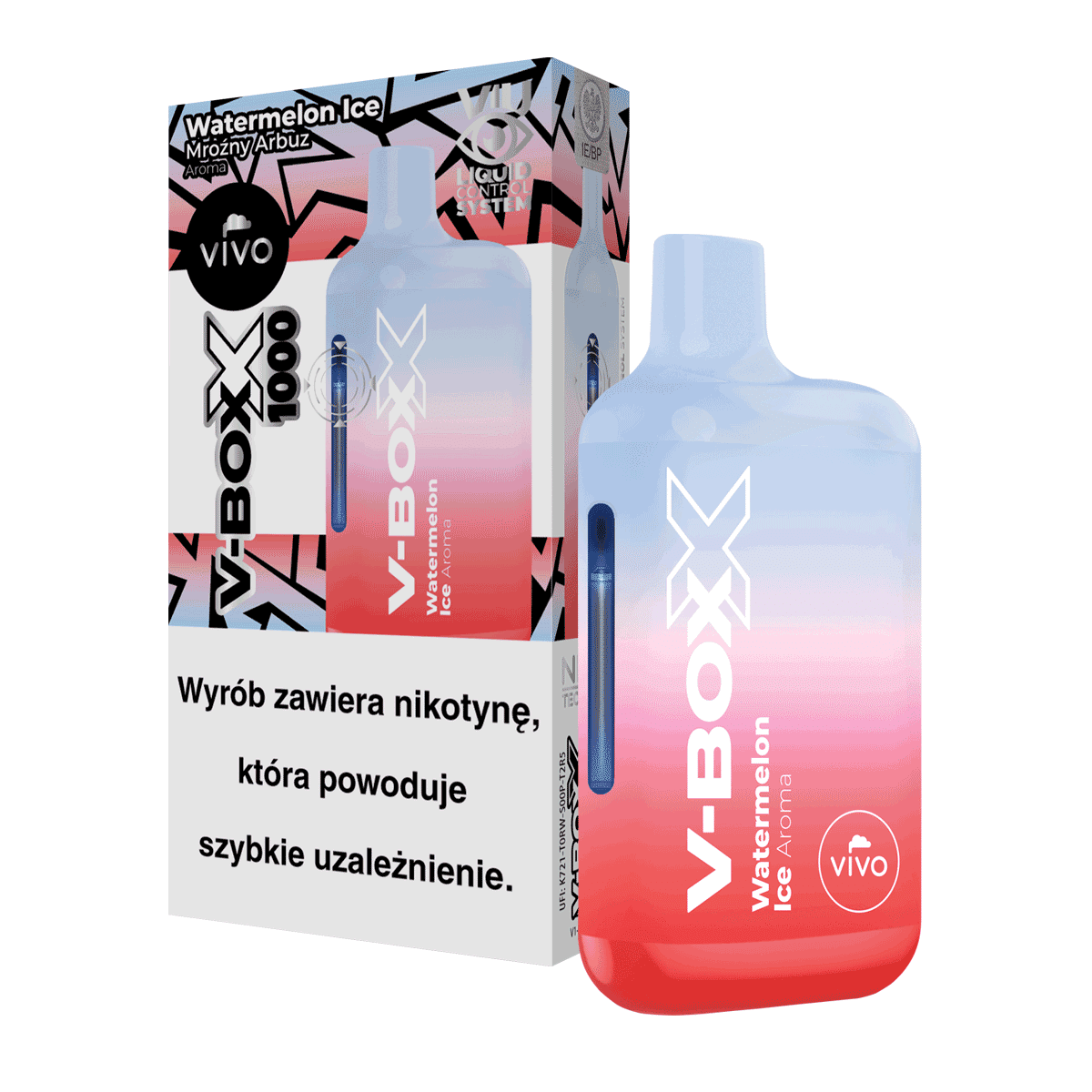 Jednorazowy e-papieros V-BOXX - Watermelon Ice 20mg