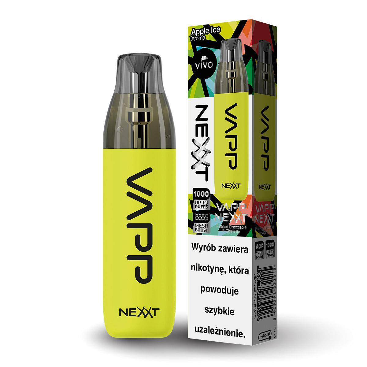 Disposable e-cigarette VIVO Nexxt - Apple Ice 20mg