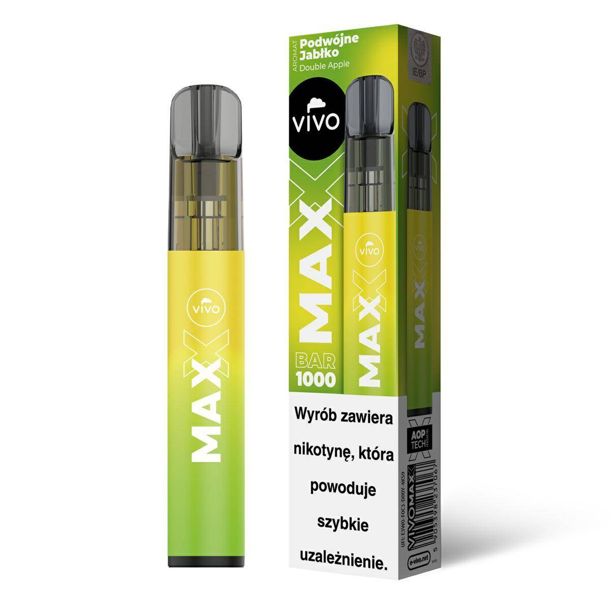 Disposable e-cigarette VIVO MAXX - Double Apple 20mg