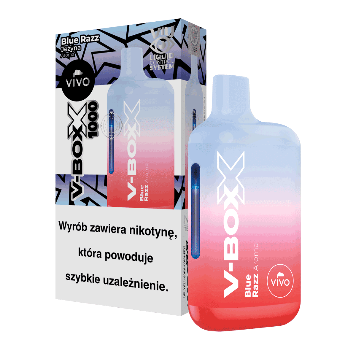 B25-E-papieros V-BOXX - Blue Razz 20mg