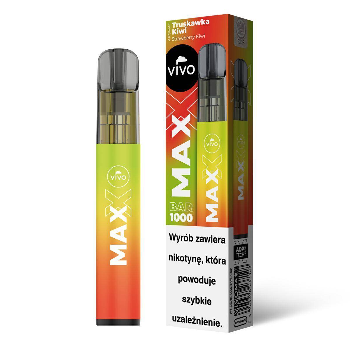 Disposable e-cigarette VIVO MAXX - Strawberry Kiwi 20mg