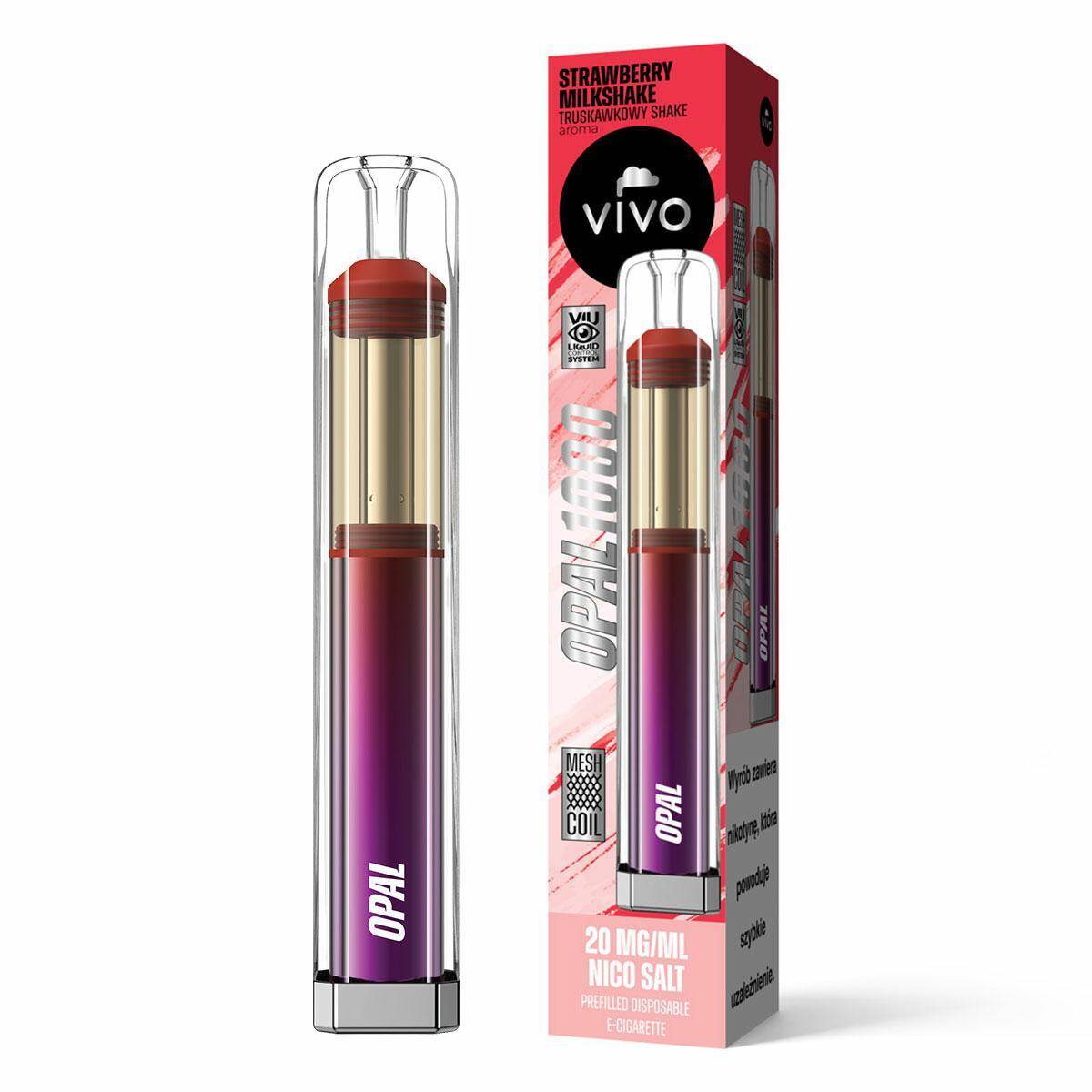 Disposable e-cigarette VIVO OPAL - Strawberry Milkshake 20mg