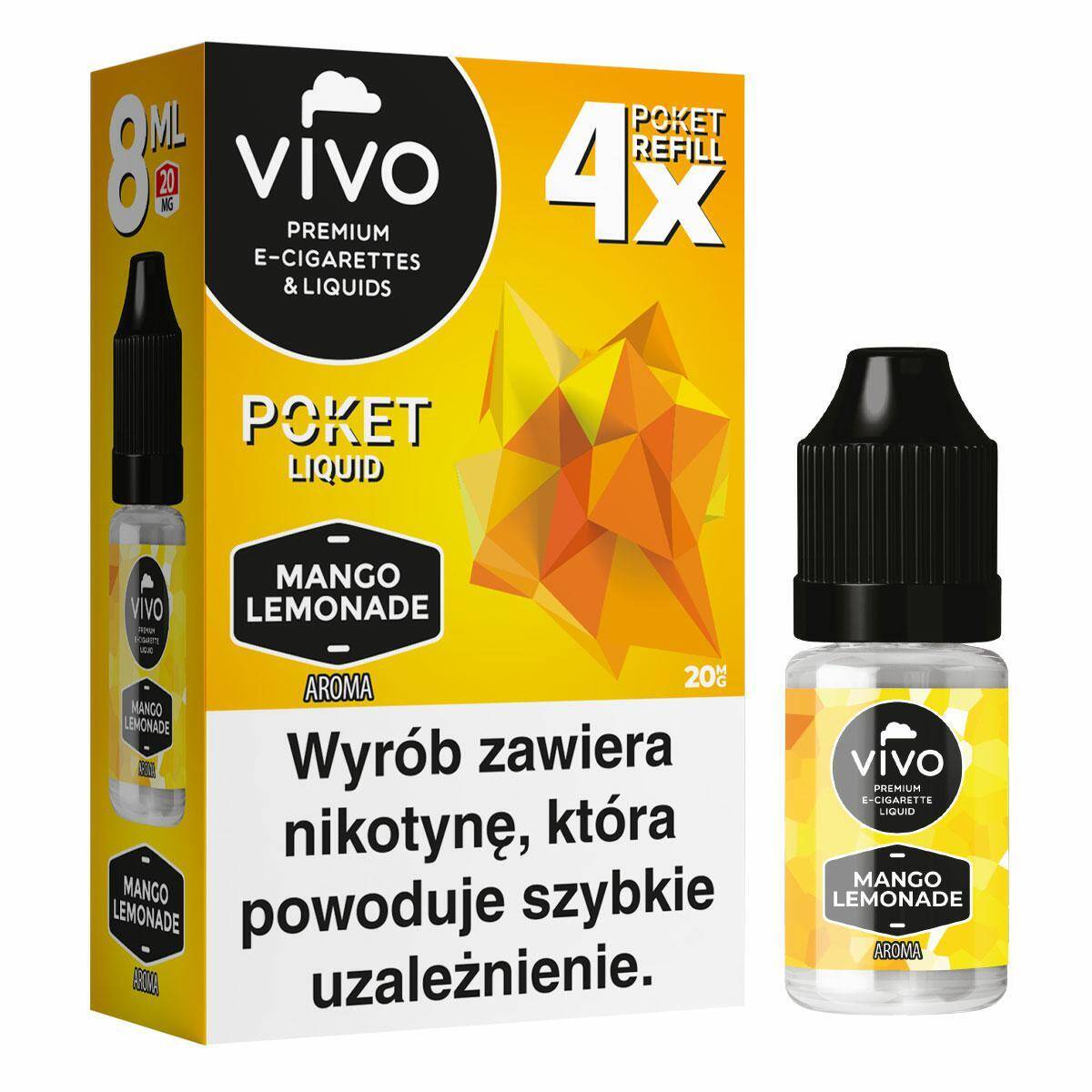 B25-E-liq. VIVO POKET-Mang.Lem. x4 20mg