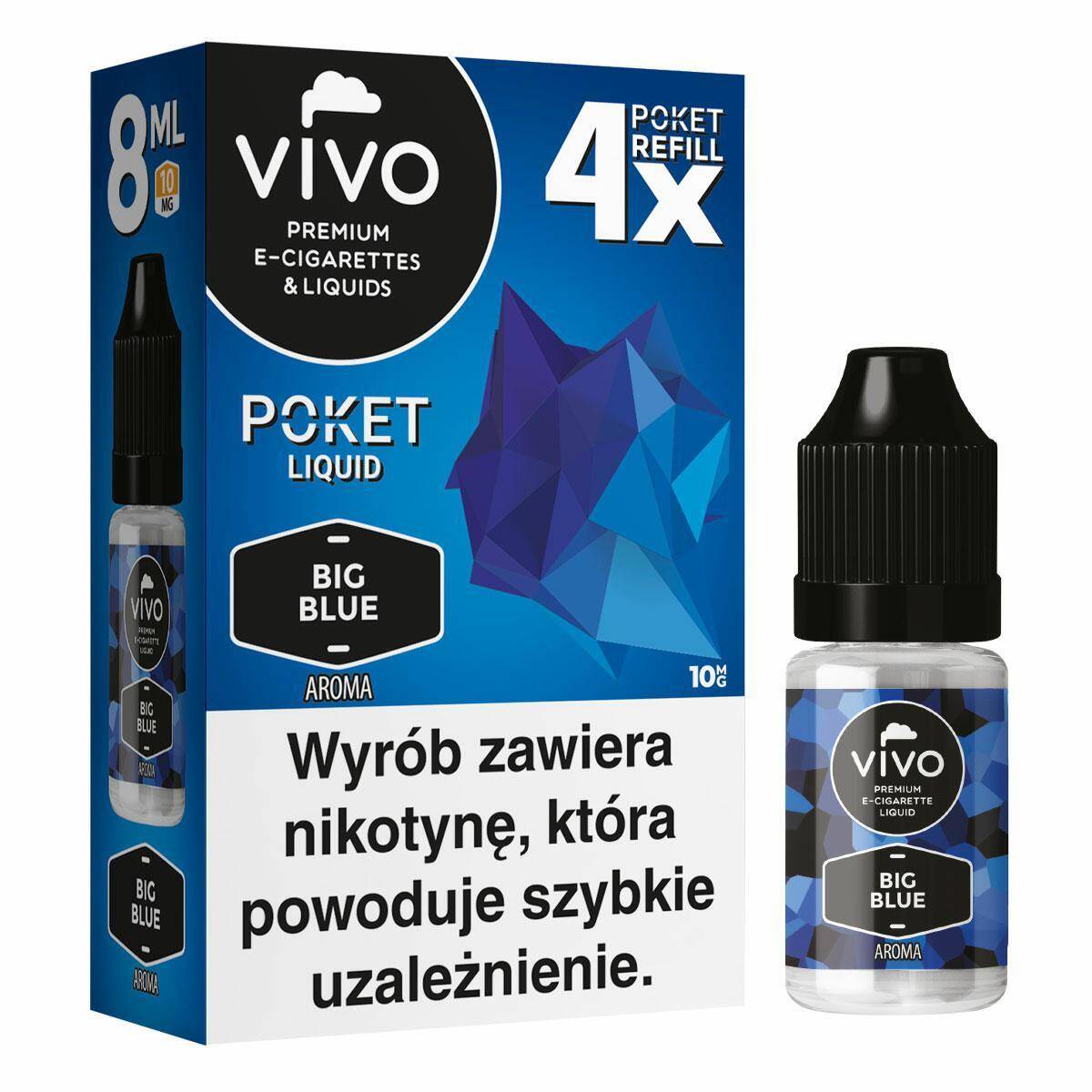 E-liquids VIVO POKET- Big Blue x4/10mg/8ml