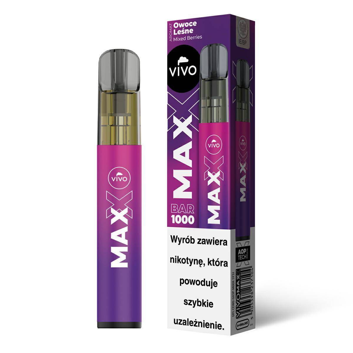 Disposable e-cigarette VIVO MAXX - Mixed Berries 20mg