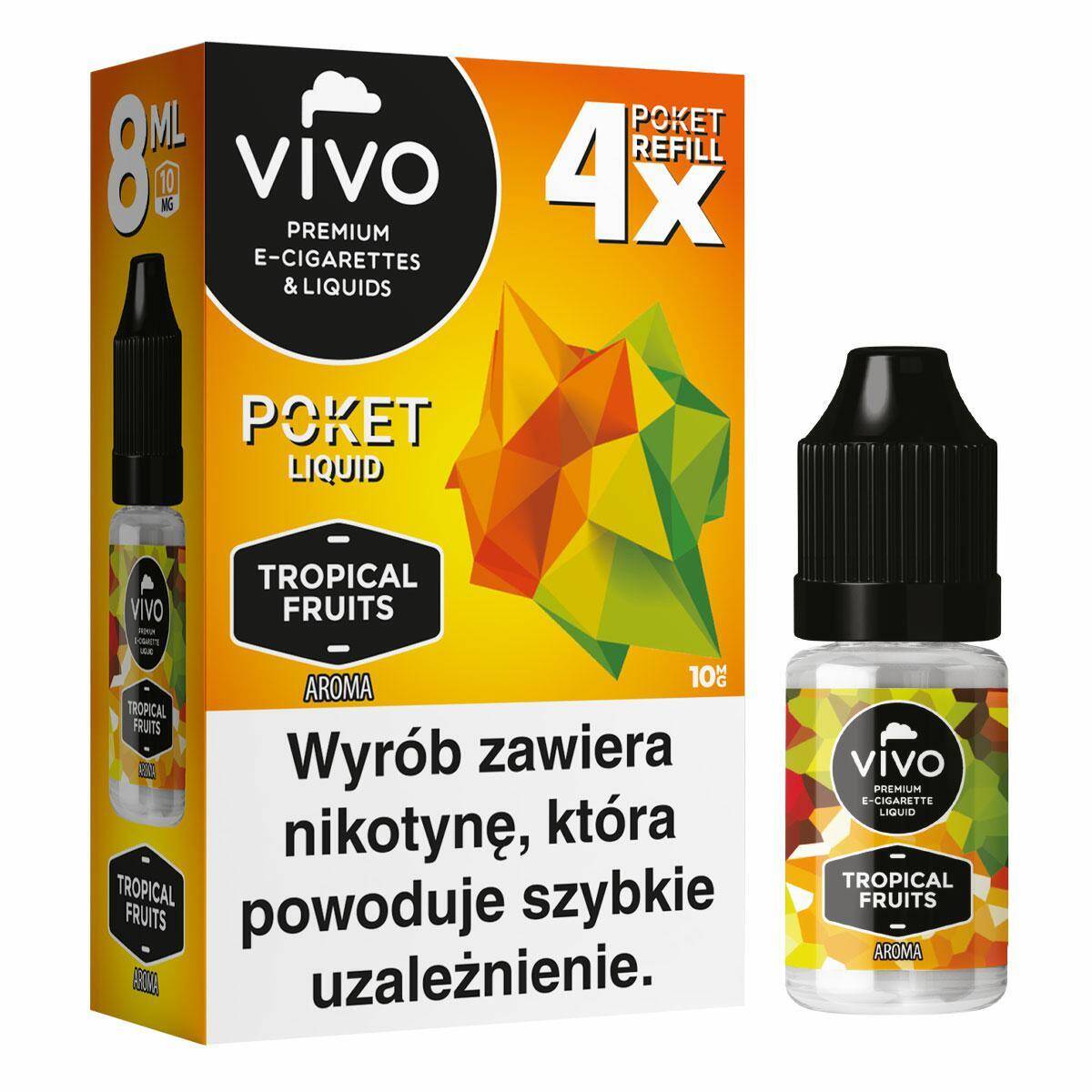 B25-E-liq. VIVO POKET-Tr.Fruits x4 10mg