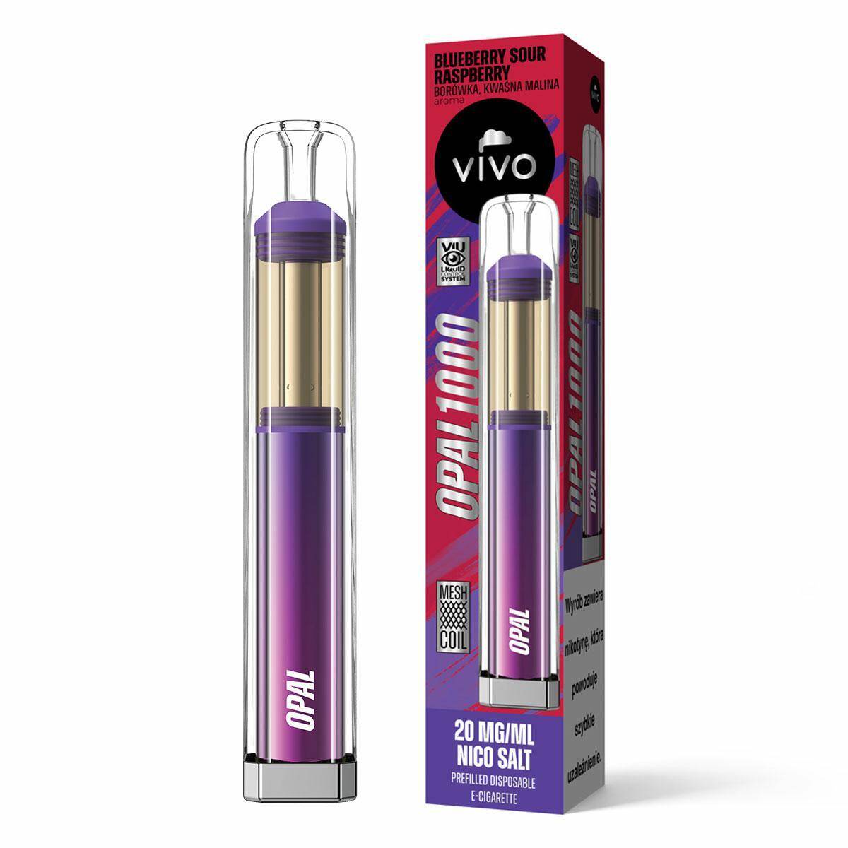 Disposable e-cigarette VIVO OPAL - Blueberry Sour Raspberry 20mg