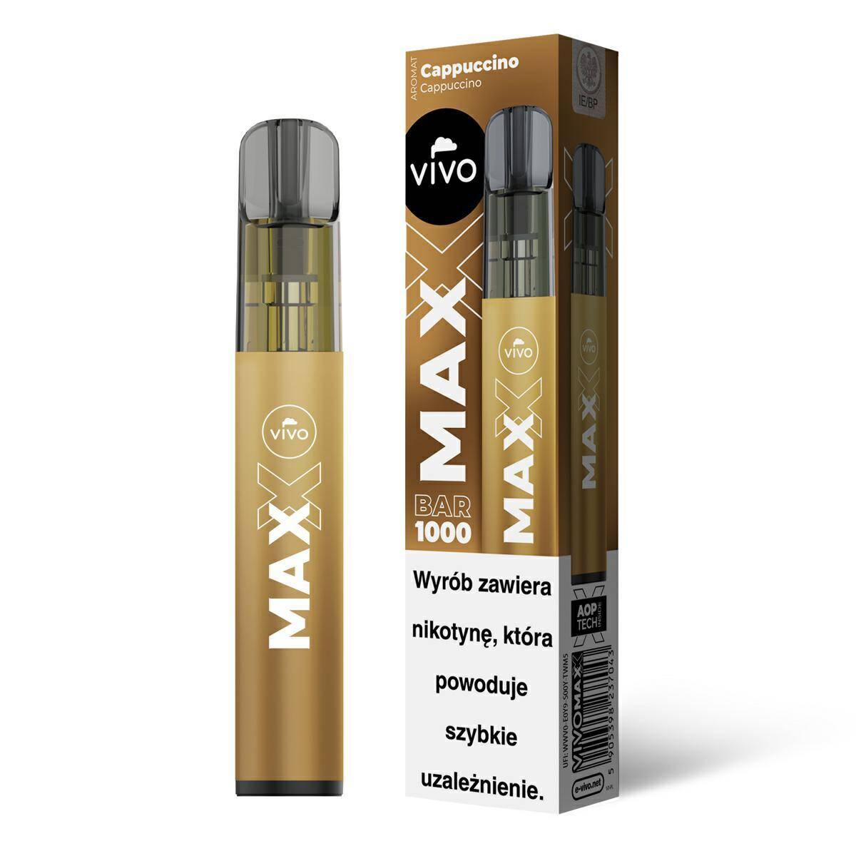 Disposable e-cigarette VIVO MAXX - Cappuccino 20mg