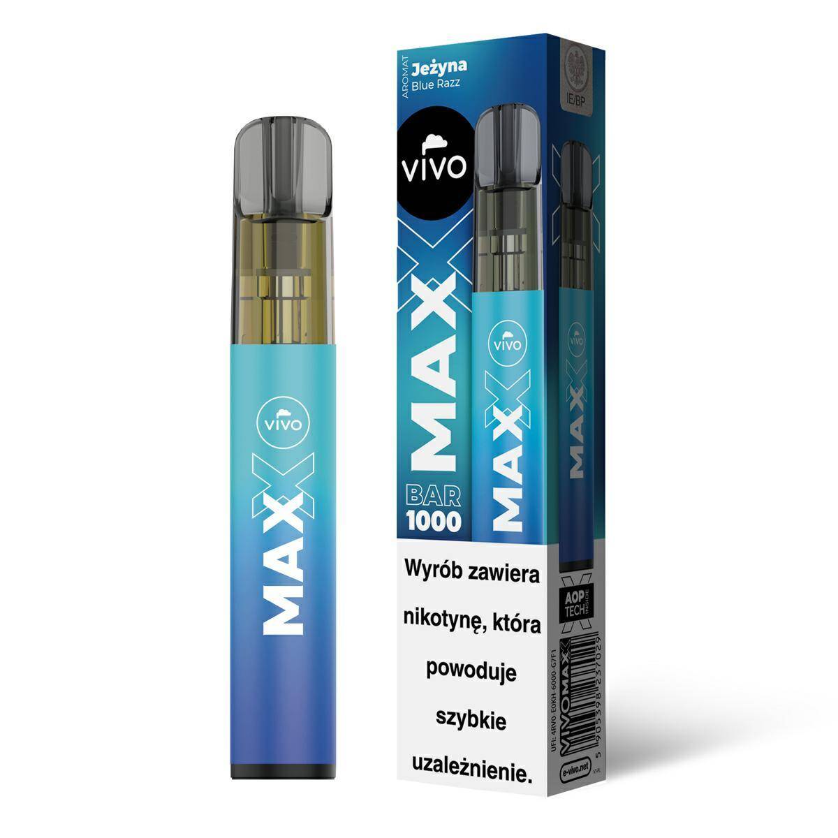 B25-E-papieros VIVO MAXX - Blue Razz 20mg
