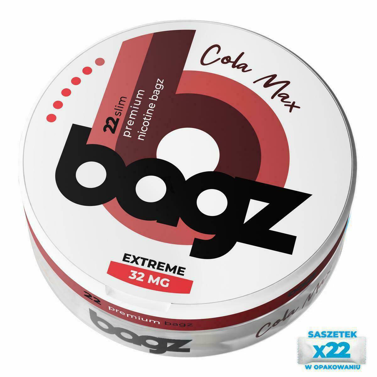 Nicotine Pouches BAGZ Cola Max 32mg