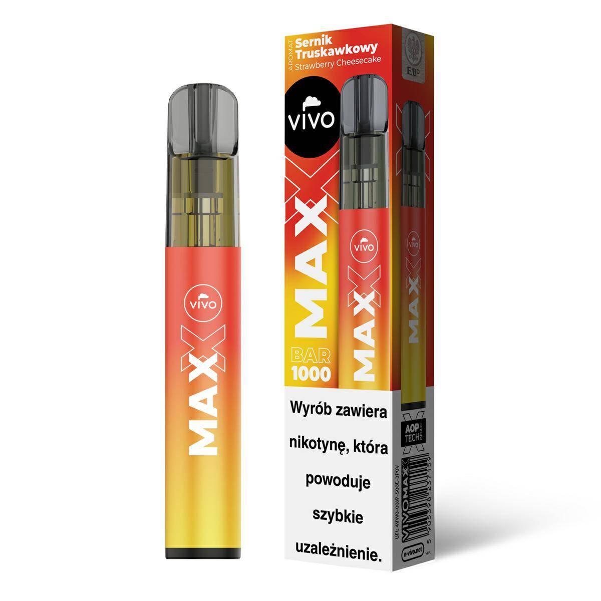 B25-E-papieros VIVO MAXX - Strawberry Cheasecake 20mg