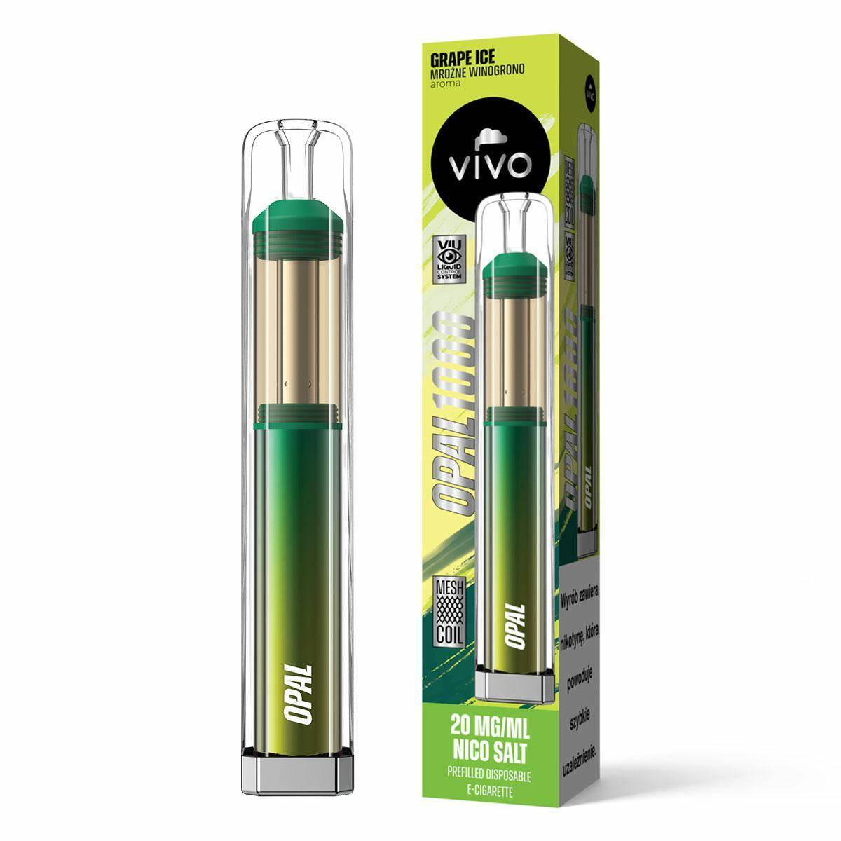 Disposable e-cigarette VIVO OPAL - Grape Ice 20mg