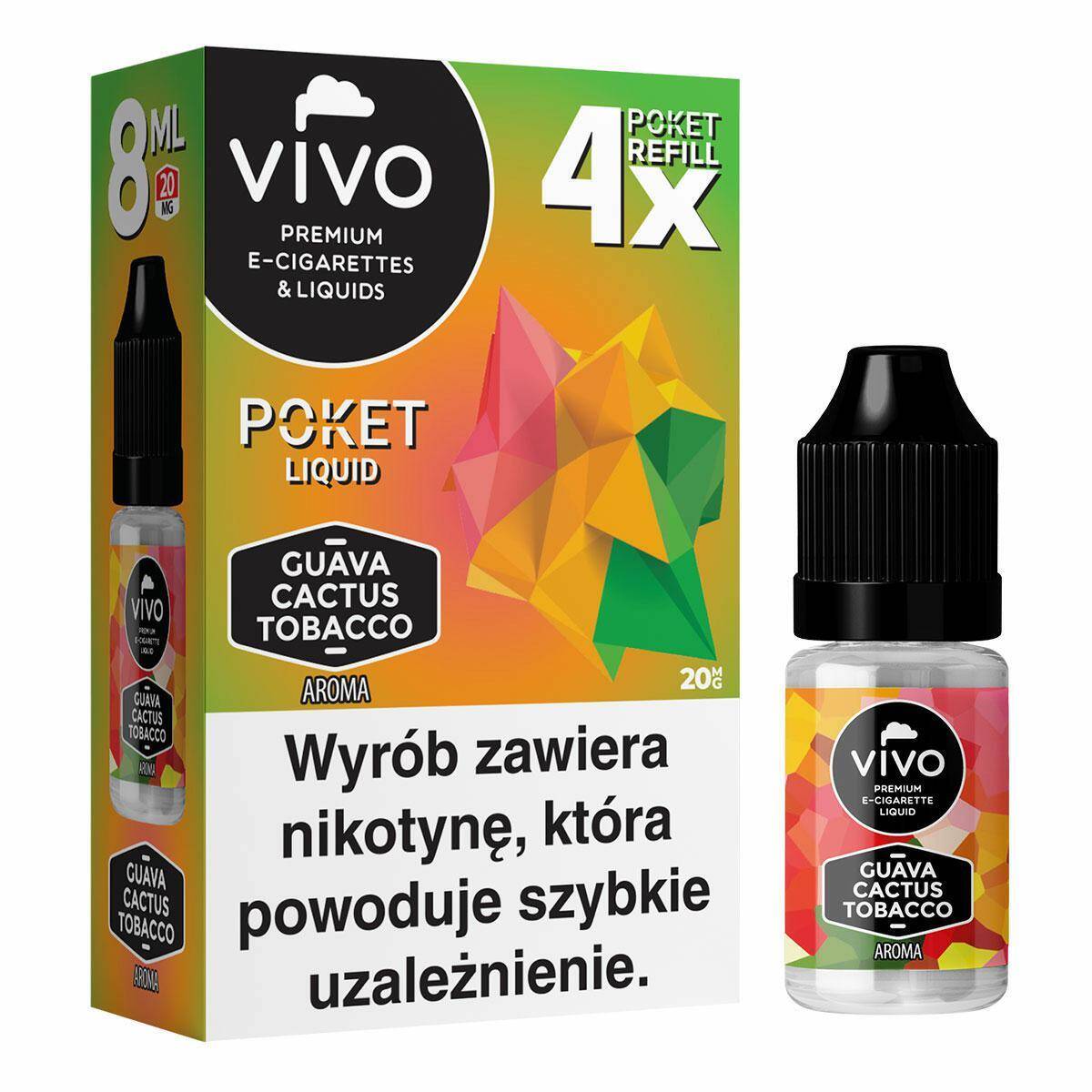 E-liquids VIVO POKET- Guava CactusTobaccox4/20mg/8ml