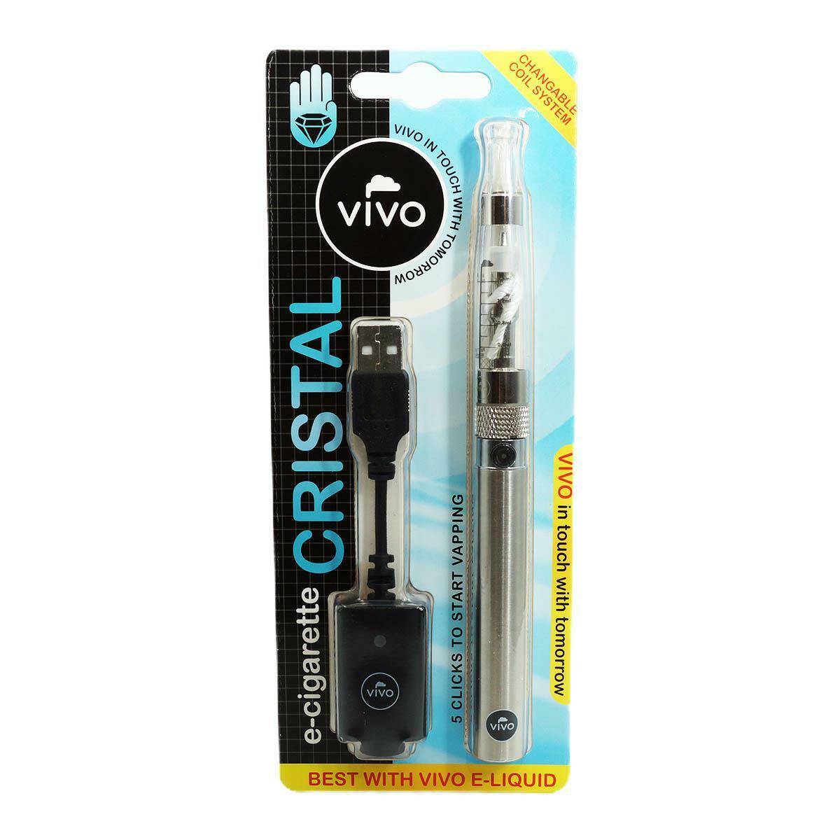 E-Cigarette VIVO CRISTAL (Silver/Clear)