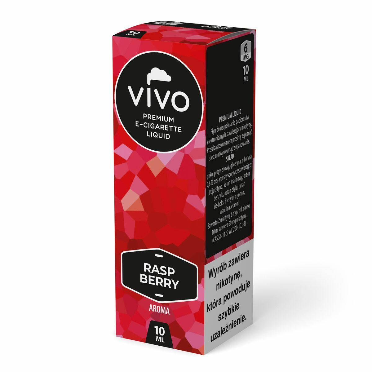 B25-E-liquid VIVO - Raspberry Aroma 6mg (10ml)
