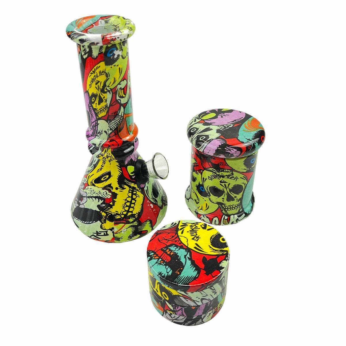 Pipe, grinder, box set -  Skull MiniMix