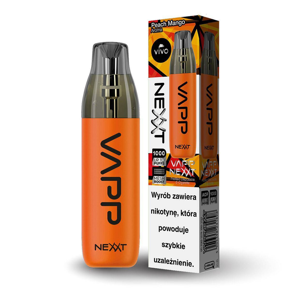 B25-E-papieros VIVO Nexxt - Peach Mango 20mg