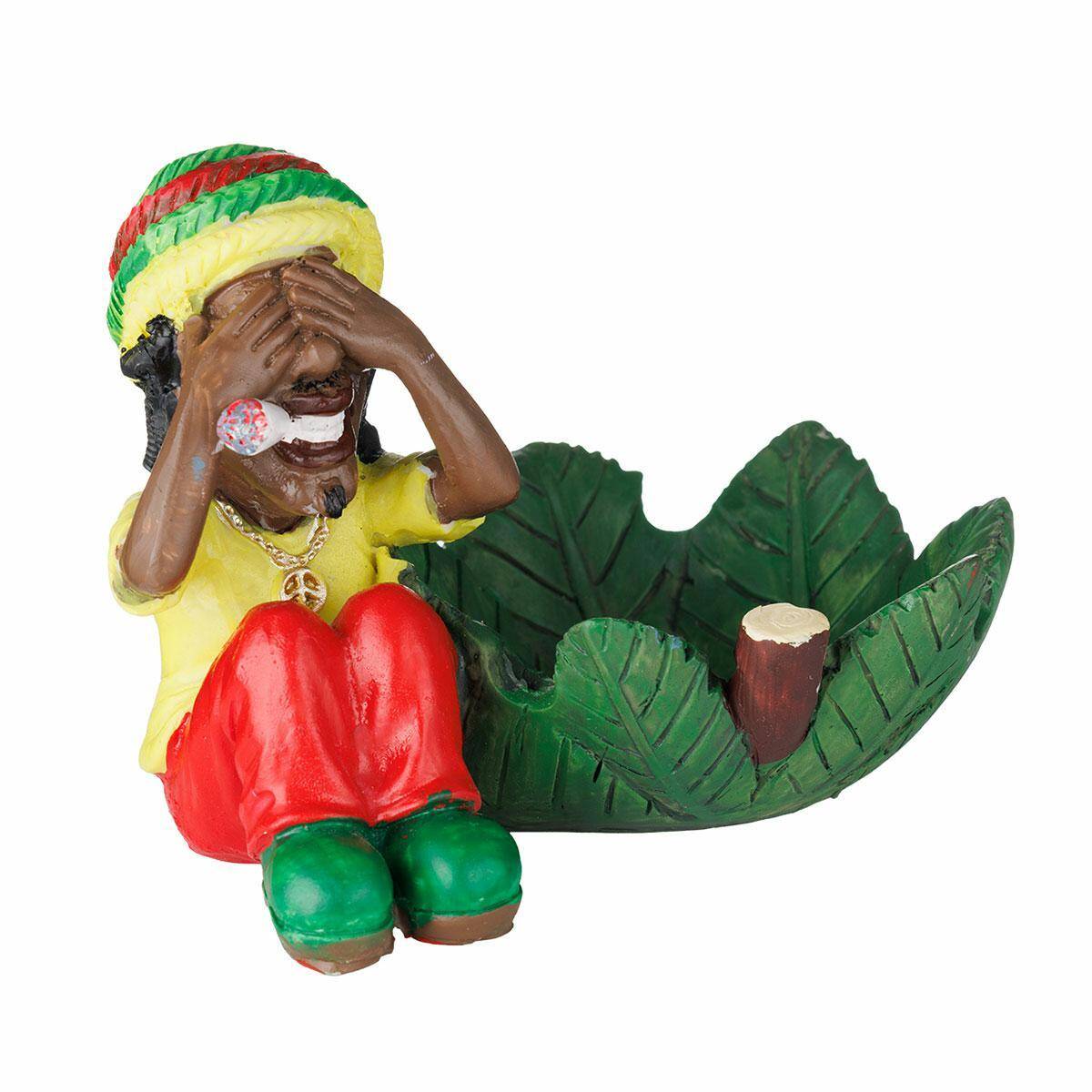 Popielniczka Rasta green leaf