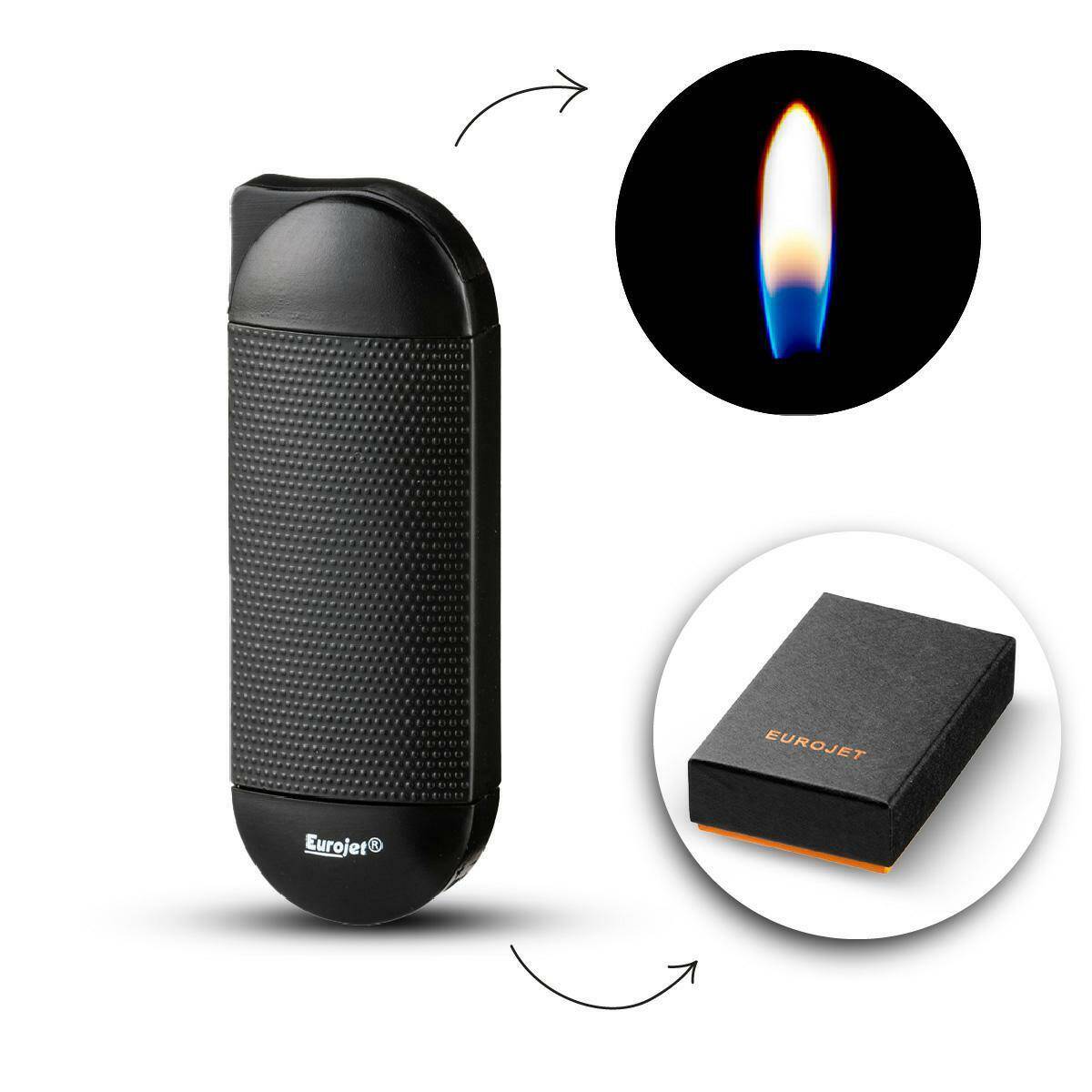 Eurojet Jet oval black matt lighter