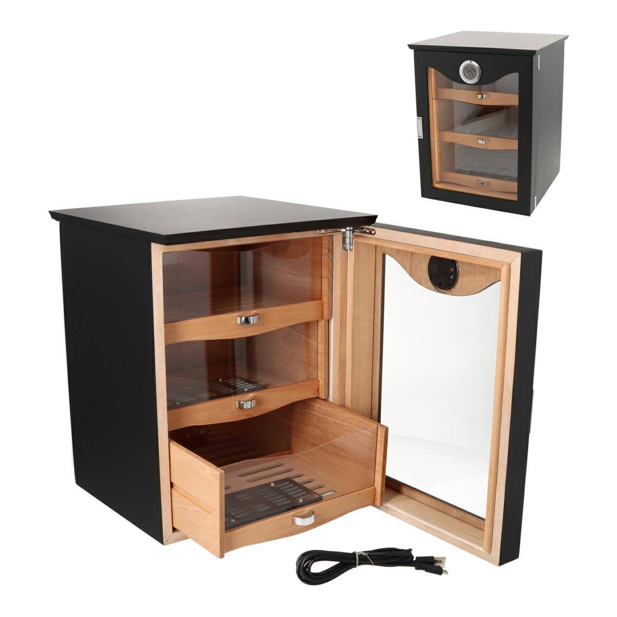 Humidor Angelo Black matt LED