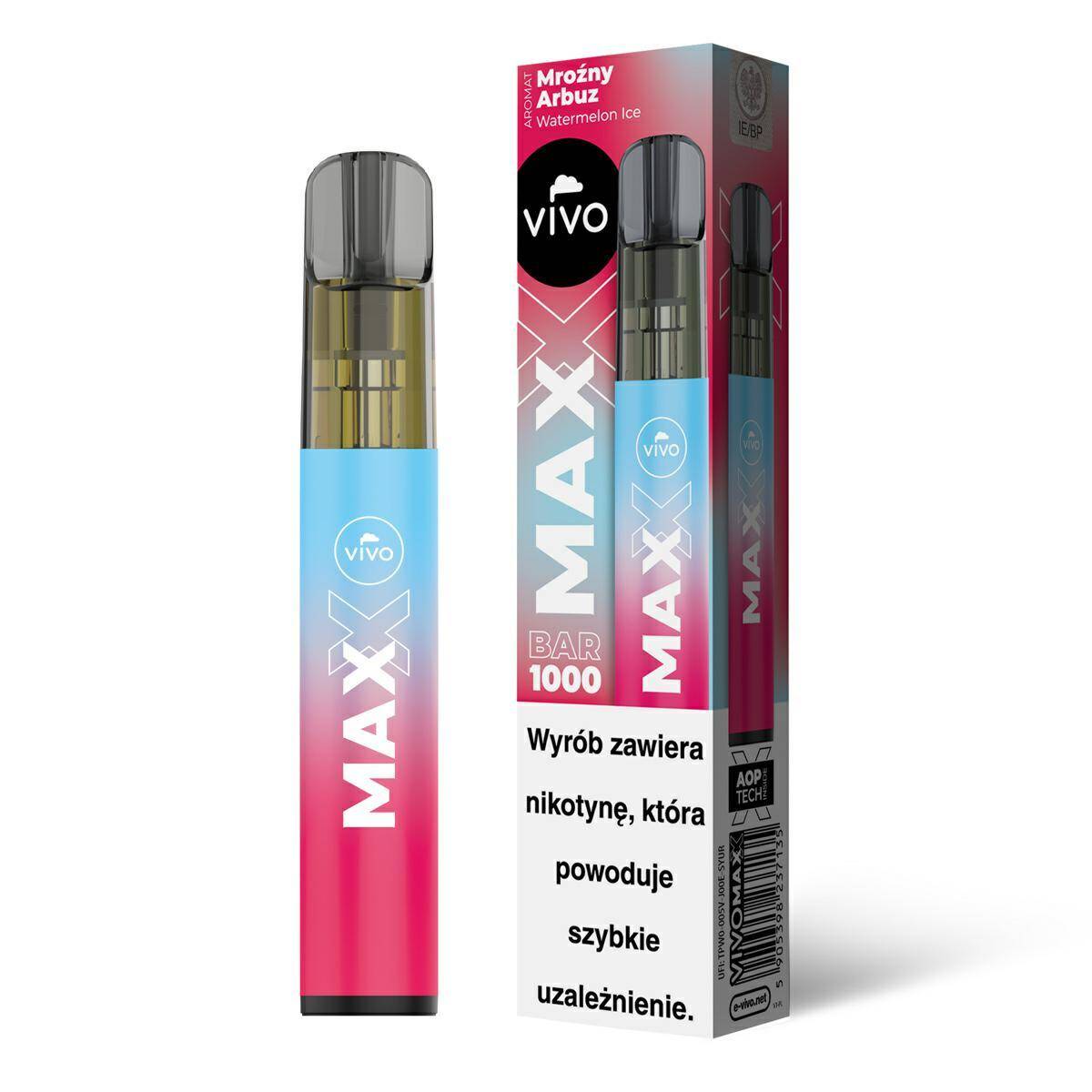Disposable e-cigarette VIVO MAXX - Watermelon Ice 20mg